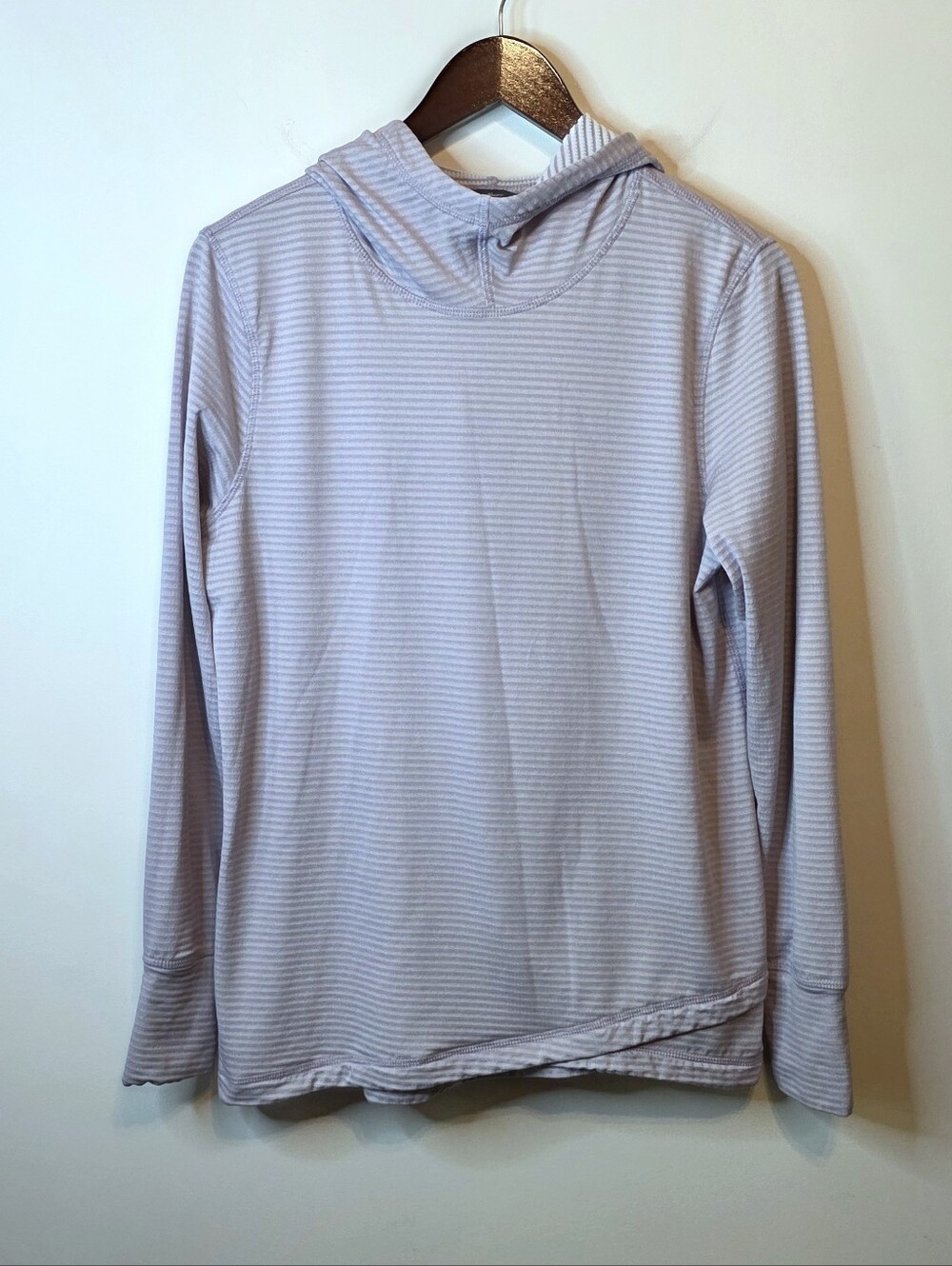 Eddie Bauer Travex On The Trail Hoodie Lavender Purple Tulip Hem Size Large